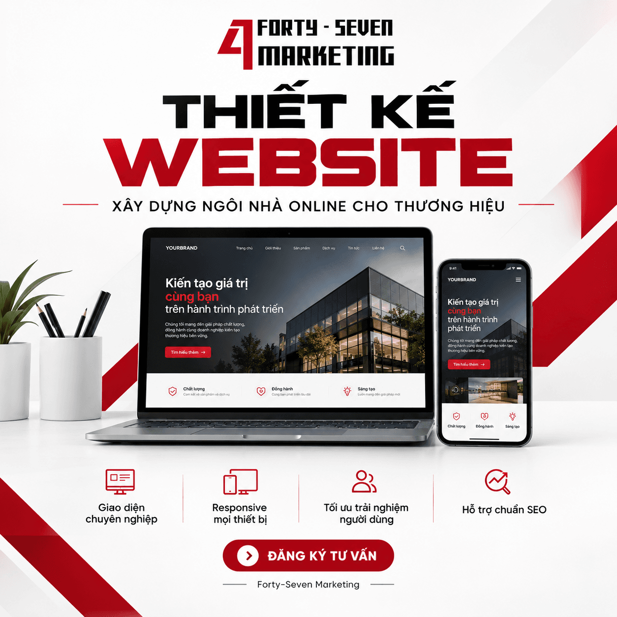 Thiết Kế Website & Landing Page Chuẩn SEO — Fortyseven Marketing