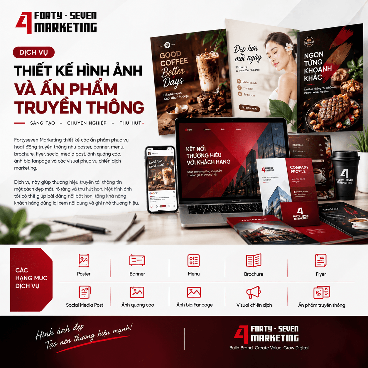 Thiết Kế Ấn Phẩm & Nhận Diện Thương Hiệu — Fortyseven Marketing